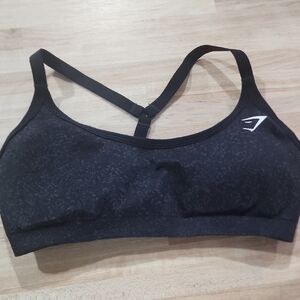 Gymshark Adapt Fleck Black Seamless Bra Size Small
